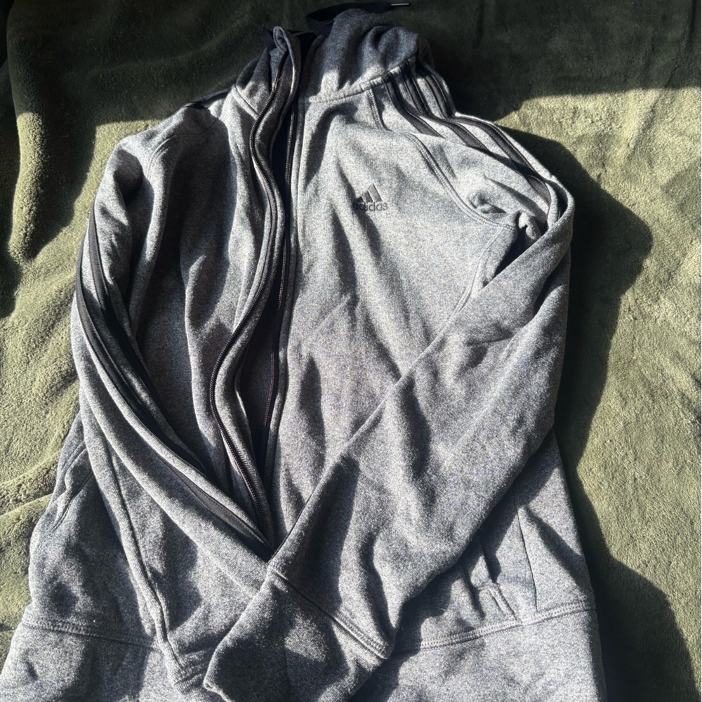 Adidas Black and Gray Hoodie
